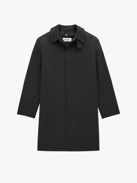 MACKINTOSH COAT IN WATER-REPELLANT CANVAS