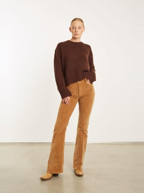 CAMEL CORDUROY MICRO FLARE PANTS