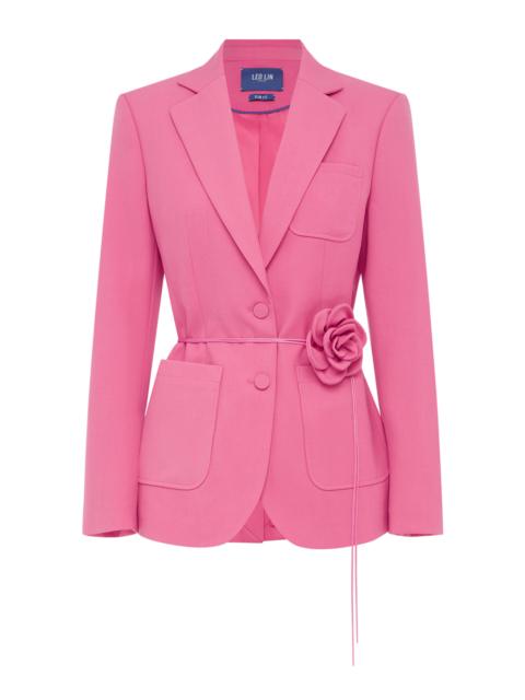 Vesper Tailored Wool-Blend Blazer fuchsia