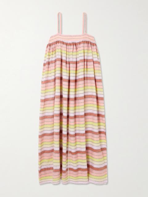 Eda Striped Cotton-blend Maxi Dress