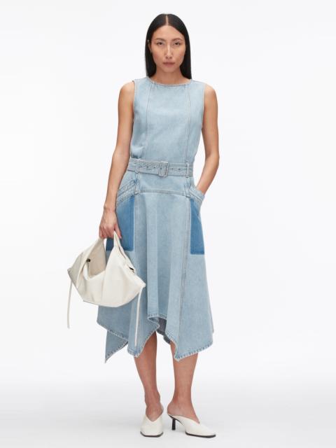 Ghost Patch Sleeveless Belted Midi Dress