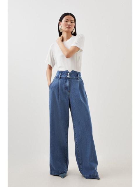 Denim Wide Leg Trousers