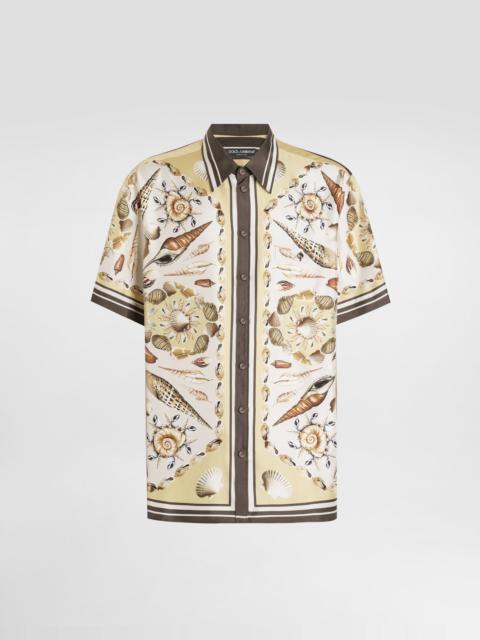 Printed hawaii silk twill shirt