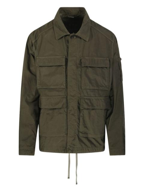 multi-pocket drawstring jacket