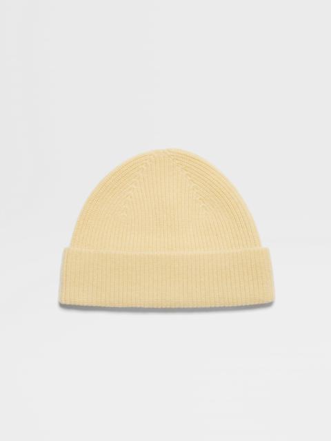 LIGHT YELLOW OASI CASHMERE BEANIE