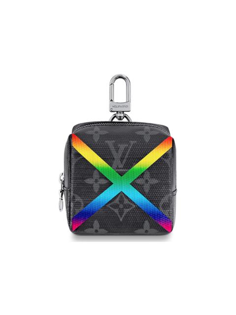 Louis Vuitton Box Pouch Bag Charm Monogram Eclipse Rainbow
