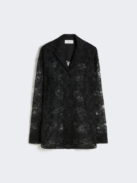 Floral lace jacket - black