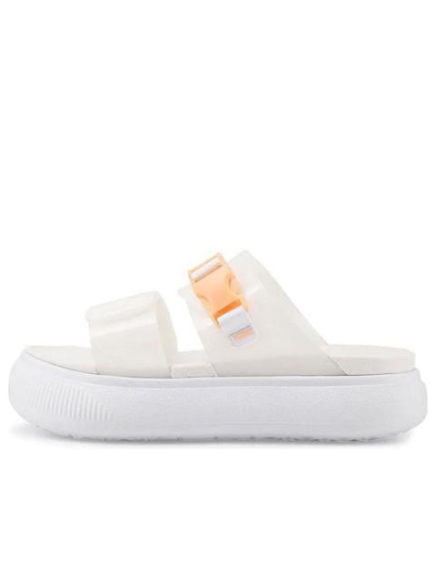 (WMNS) PUMA Suede Mayu Pop Sandal 'White Fizzy Melon' 384433-02