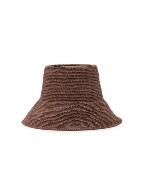 Felix Packable Straw Bucket Hat brown