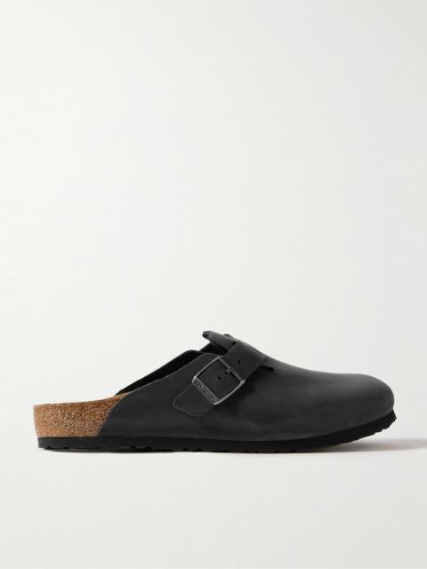 Boston Oiled-Leather Clogs Black