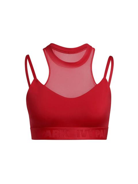 adidas Ivy Park High-Neck Sheer Bra Red