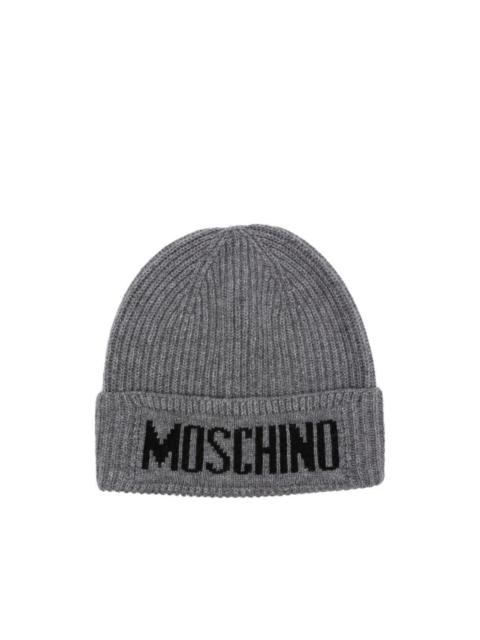 ribbed logo beanie