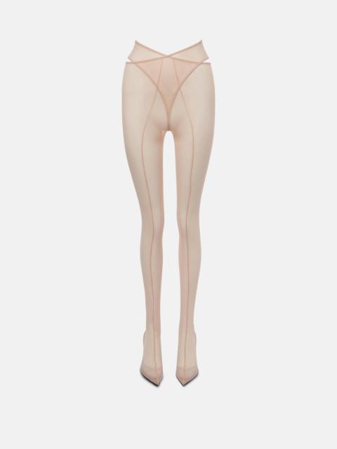 Cheopissima mesh over-the-knee boots