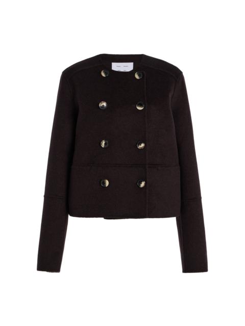 Courtney Double-Faced Wool-Cashmere Jacket brown