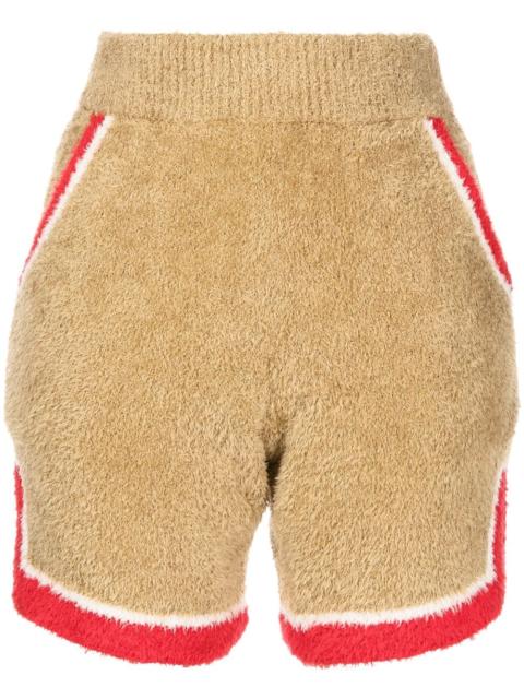 side-stripe towelling shorts