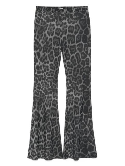 leopard-print trousers