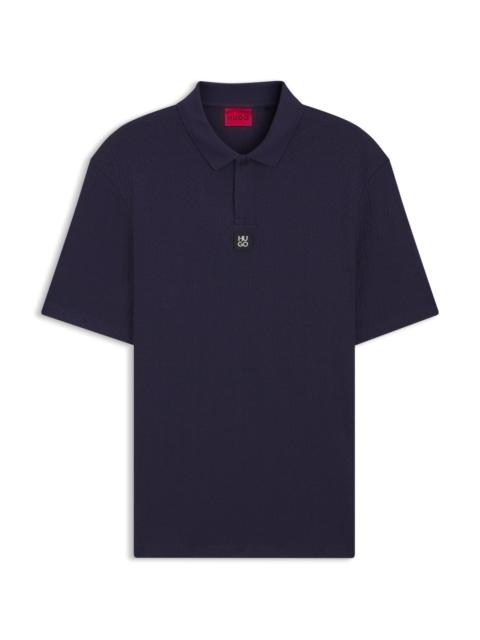 RELAXED-FIT POLO SHIRT WITH JACQUARD PATTERN