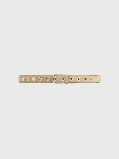 Eyelet belt caramel