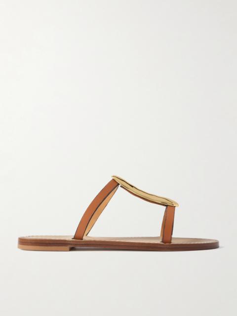 The Sahara Gold-tone And Leather Sandals