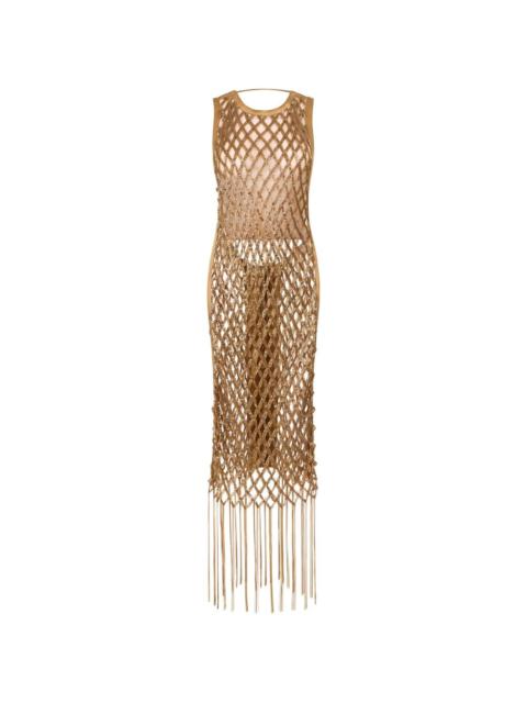 mesh beaded dress