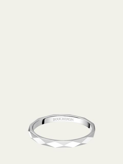 Facette Medium Platinum Wedding Band Ring