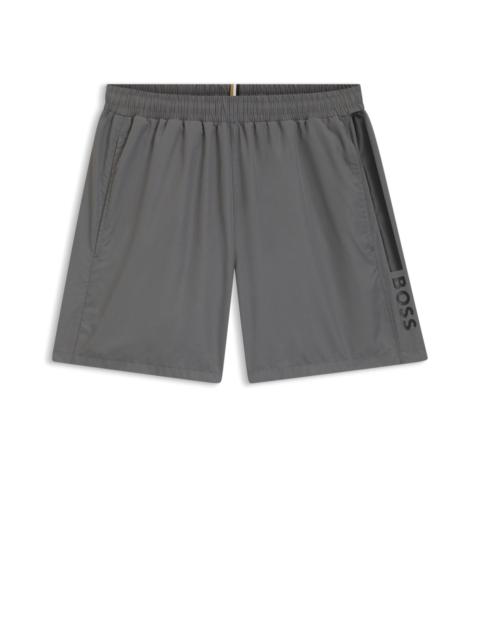 SWIM SHORTS WITH STRIPE AND LOGO