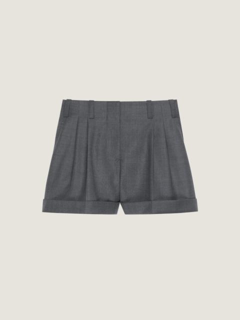 DOUBLE PLEAT SHORTS IN WOOL