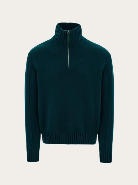 High neck cashmere pullover