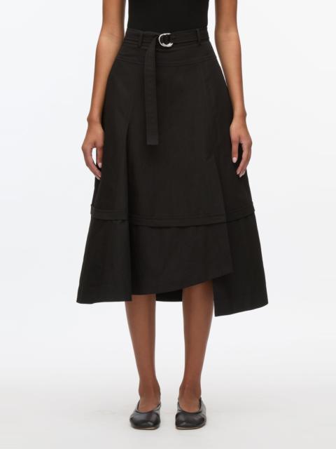 Belted Flare Skirt