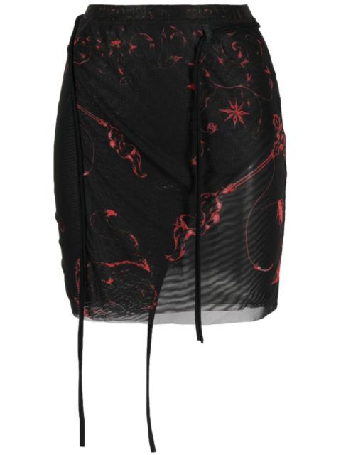graphic-print miniskirt