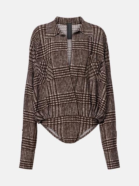 Prince of Wales check bodysuit