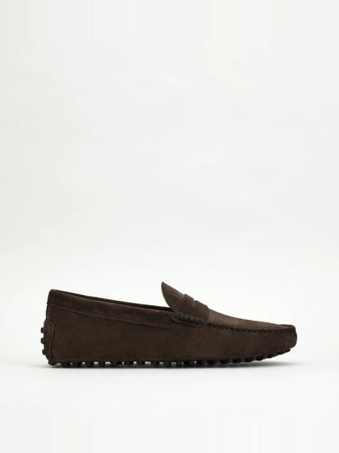 GOMMINO DRIVING SHOES IN SUEDE - BROWN