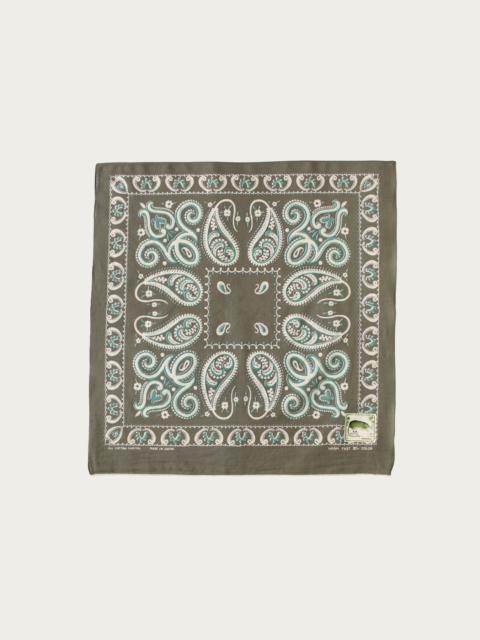 Fastcolor Selvedge Bandanna (SAMBO Paisely) 15x15 - Khaki