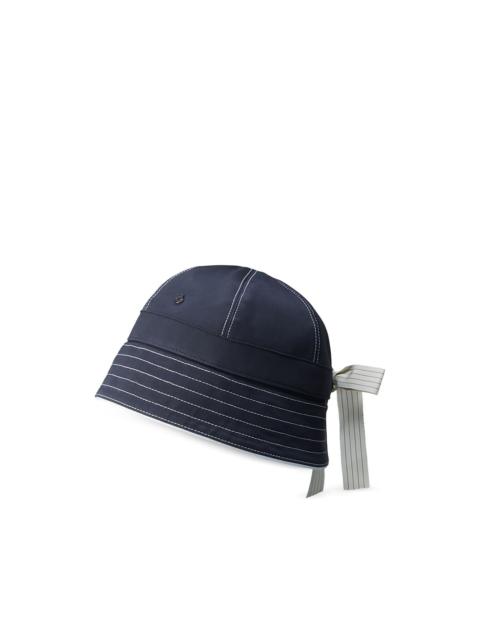 Trey striped-design beret hat