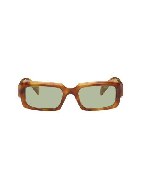 Brown Rectangular Sunglasses