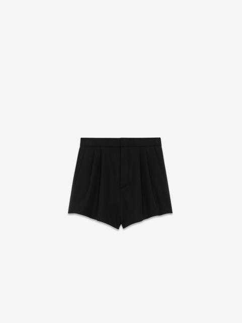 tuxedo shorts in saint laurent grain de poudre