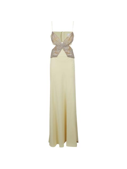 Azmira crystal-embellished cut-out maxi dress