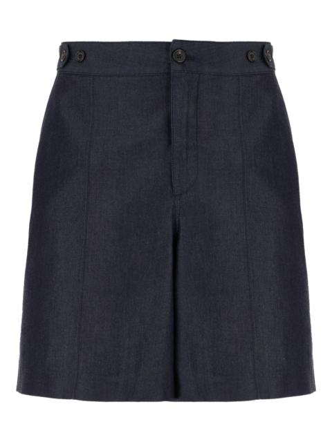 high-waisted denim shorts