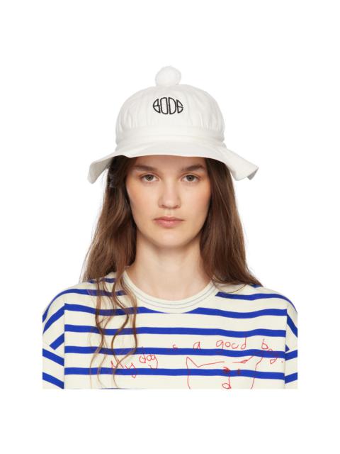White Paneled Grandfather Bucket Hat