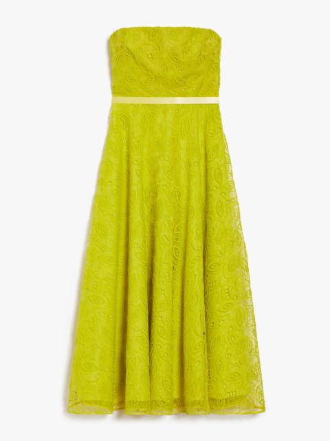 STECCA Embroidered organza bustier dress