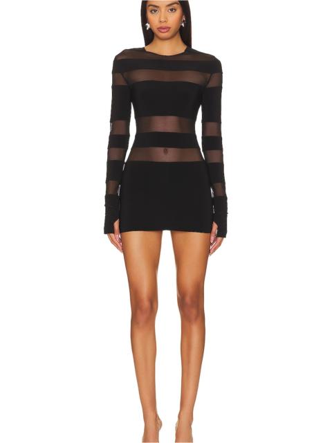 Spliced Long Sleeve Pickleball Dress