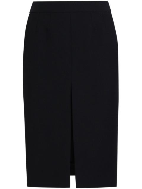 front-slit midi skirt