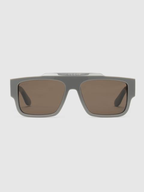 Rectangular frame sunglasses