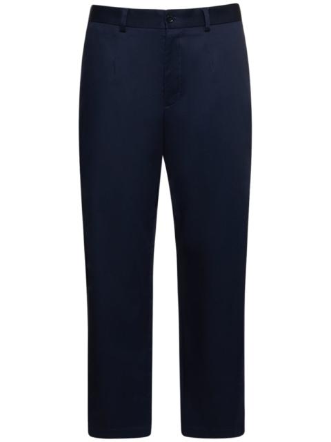 Dolce & Gabbana Blue Cotton Chino Formal Pants