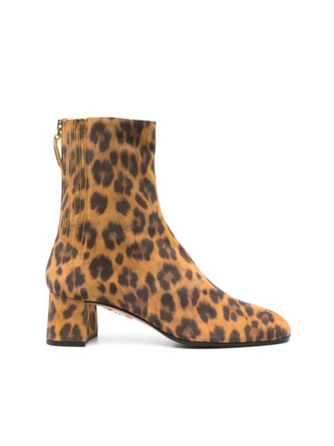50mm animal-print boots