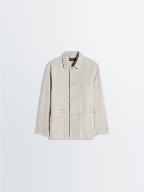 UTILITY OVERSHIRT IN SNOW BROKEN TWILL