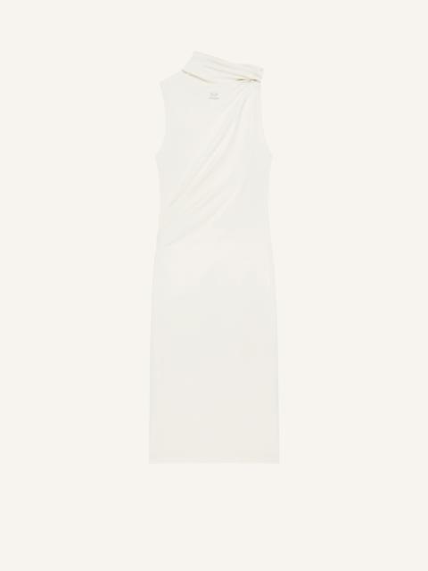 DRAPED SLEEVELESS DRESS