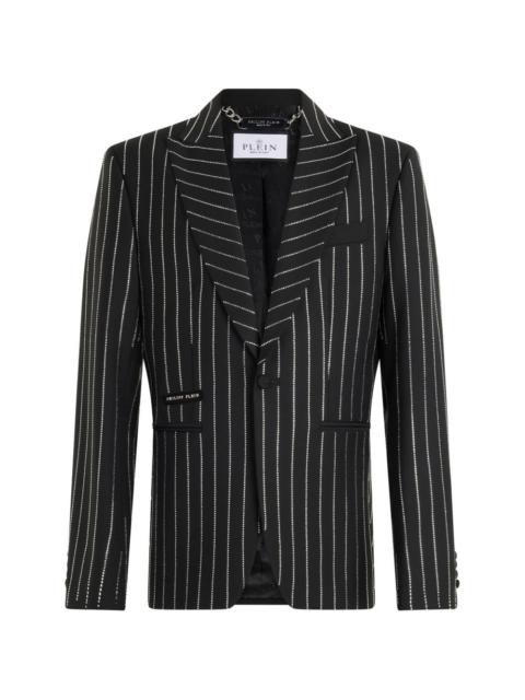 jacquard striped blazer