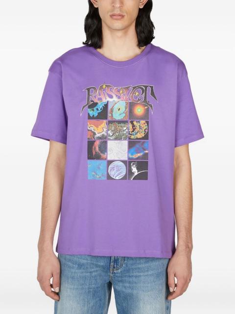 crew-neck printed T-shirt