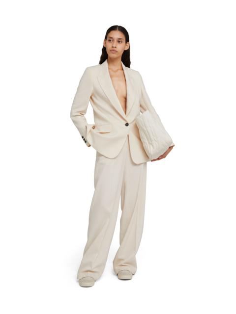 Lightweight wool single-breasted blazer